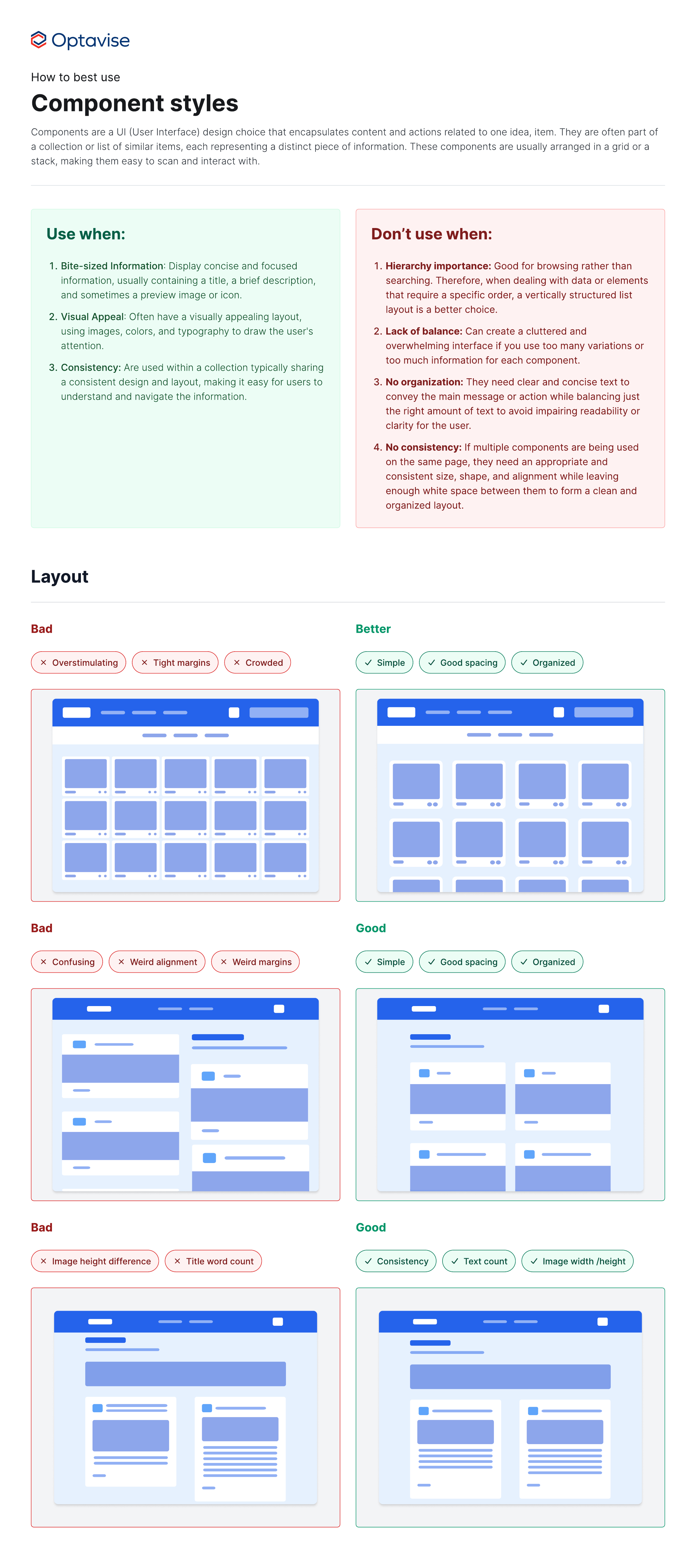 Component style guide